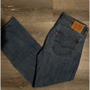 Levi Strauss 505 Regular Fit Blue Denim Jeans Mens W34 L32 Classic